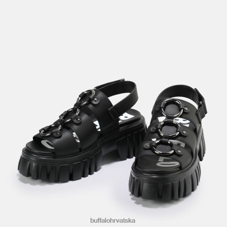 crno Buffalo lav pierce sandala s platformom veganska |sandale TDD6T870